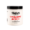 A jar of Tangles and Beyond Strawberry Antidote Multi-Use Moisturizing Cream on a clean white background.