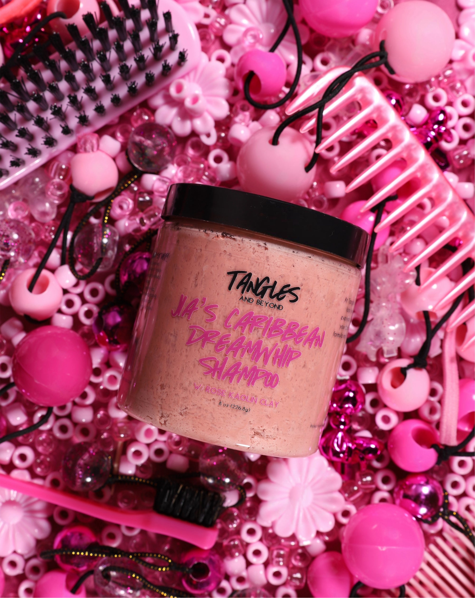 “DreamWhip whipped clay shampoo rose kaolin clay curly hair cleanser”